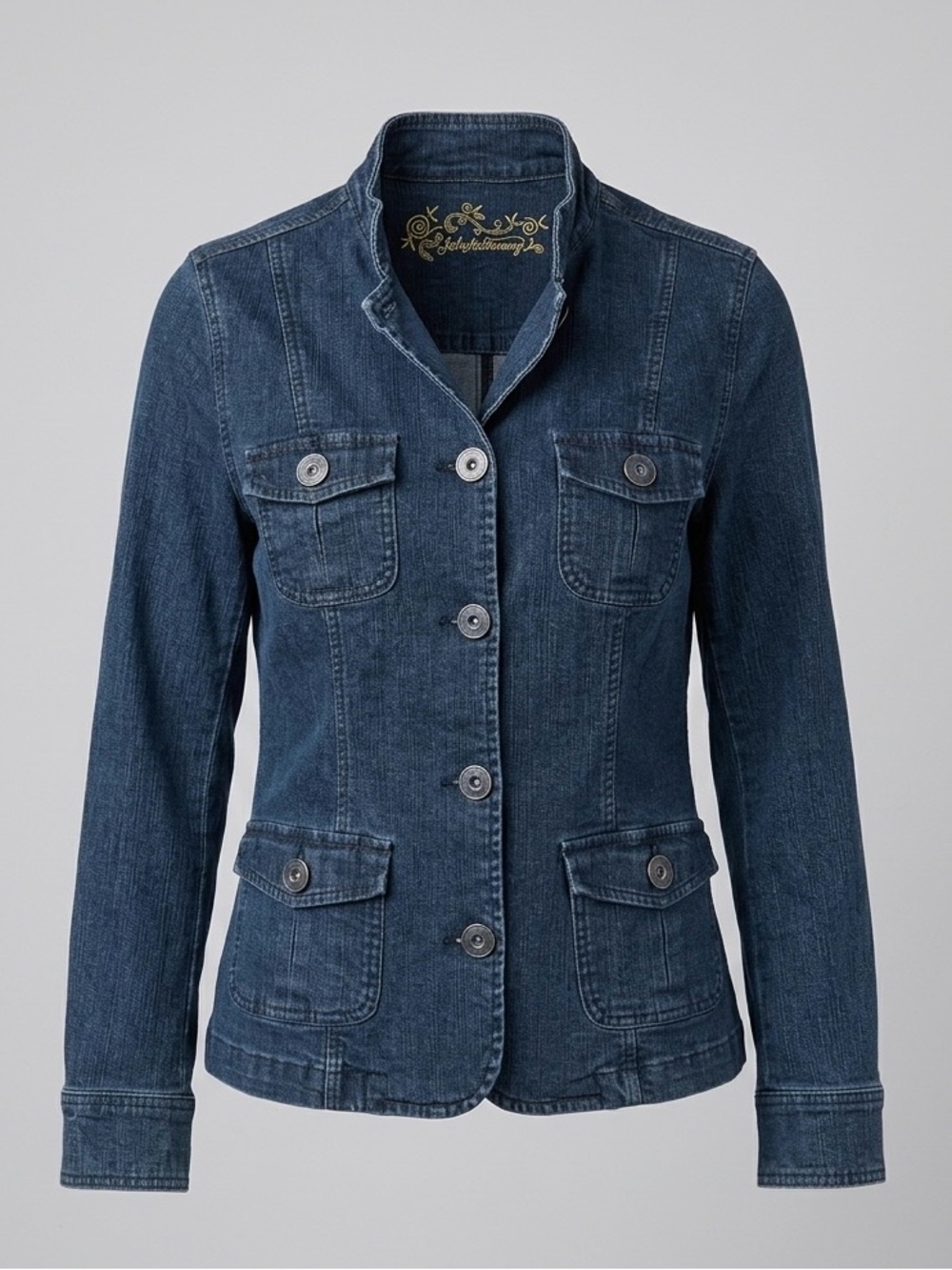NWT Lady Hathaway Women's Indigo Denim Button Jacket - size XS - fall staple